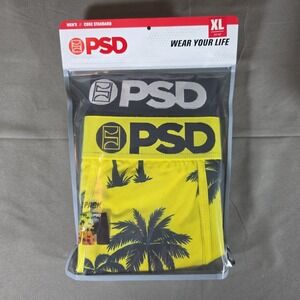 PSD Men's Tropic Sunrise Print Briefs 2pk Palm Sunrise Black Size XL NWT